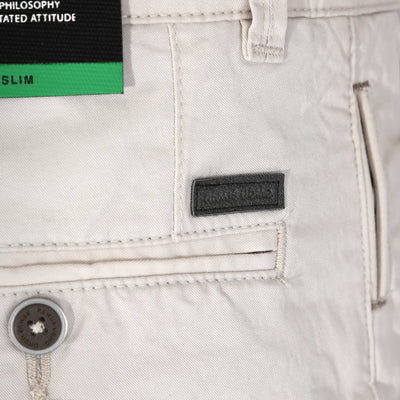 Remus Uomo Emilio Short in Beige Logo Tab