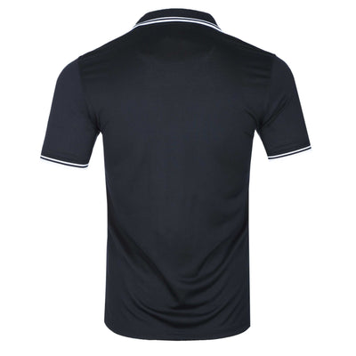 Remus Uomo Zip Contrast Polo Shirt in Navy