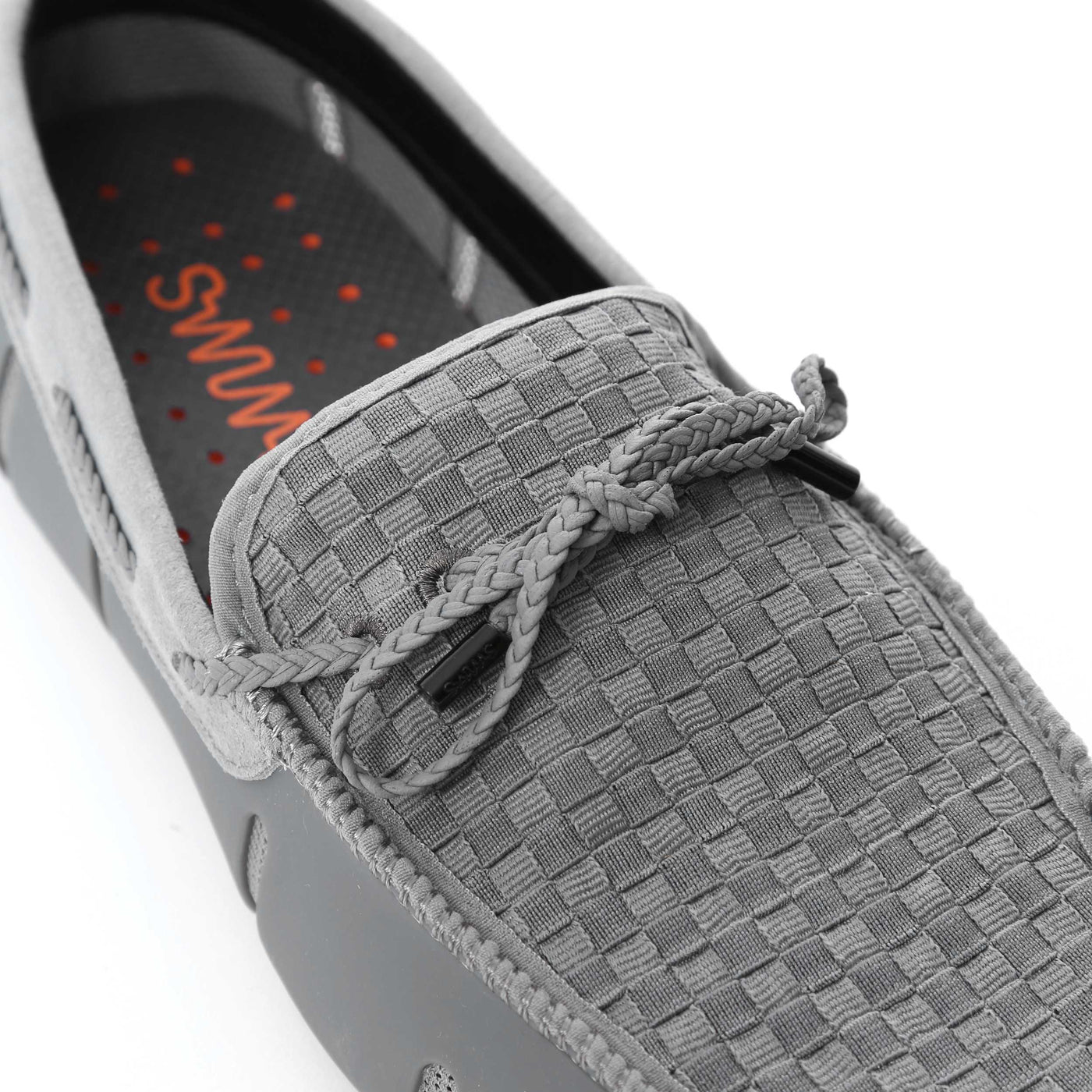 Swims Woven Driver Shoe in Grey Lace