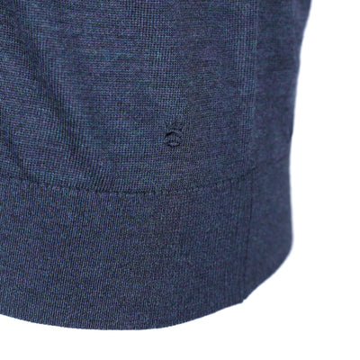 Thomas Maine Sleeveless Cardigan in Navy Marle Logo