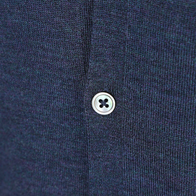 Thomas Maine Sleeveless Cardigan in Navy Marle Button