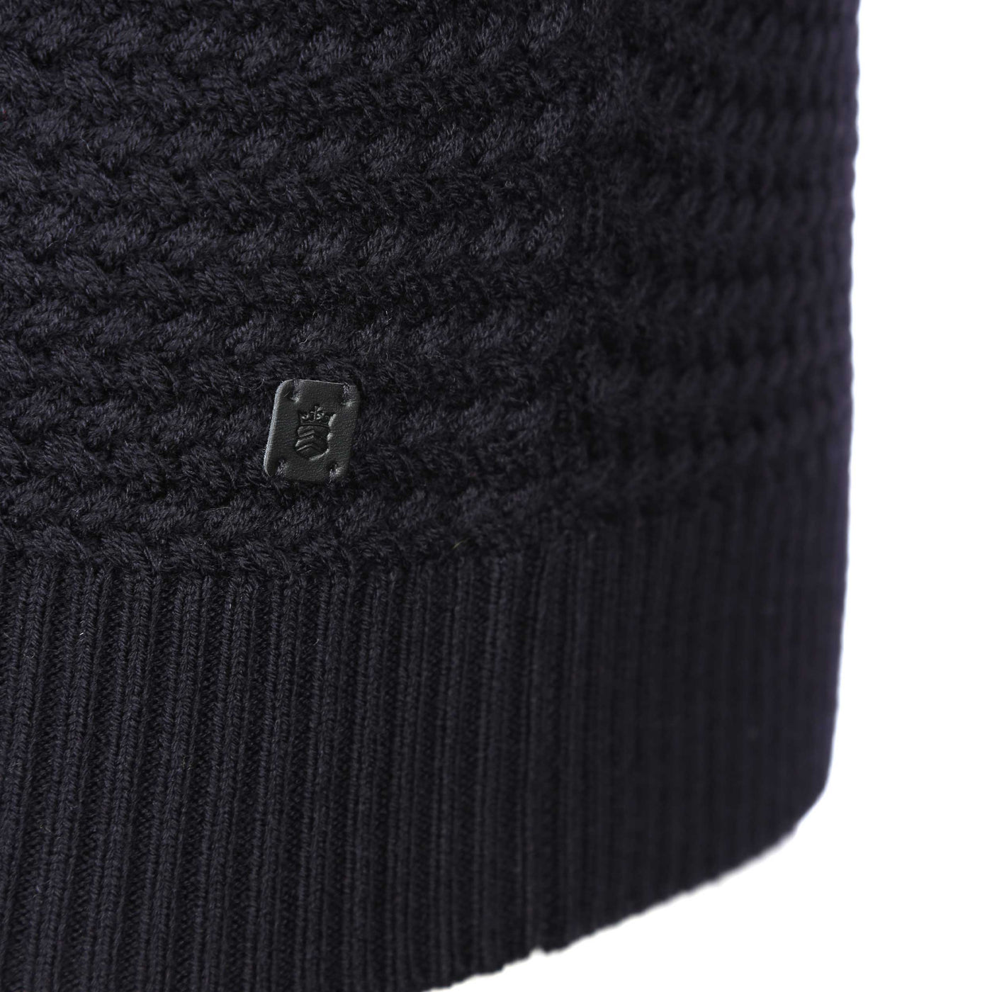 Thomas Maine Knitted Roll Neck in Navy Logo