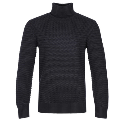 Thomas Maine Knitted Roll Neck in Navy