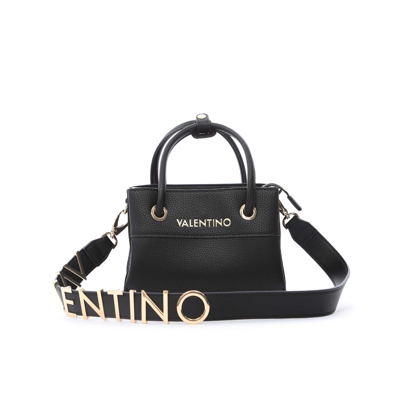 Valentino Bags Alexia Mini Shopper Ladies Bag in Black