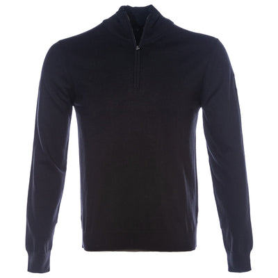Belstaff Bay Half Zip Knitwear in Black