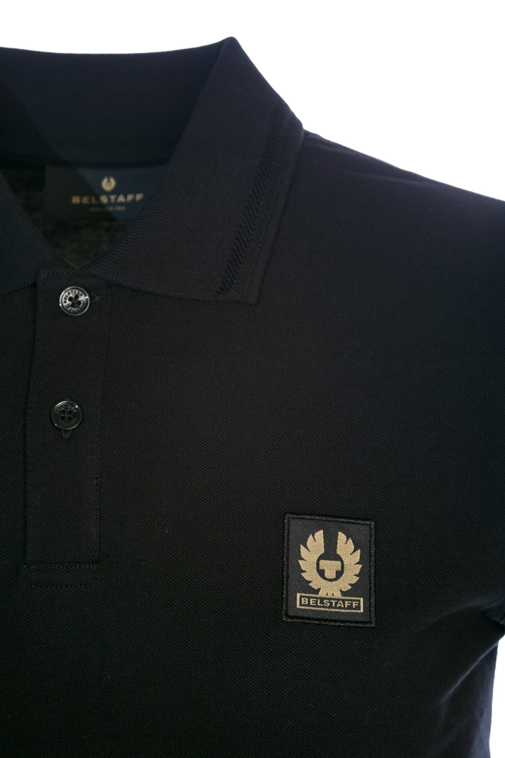 Belstaff Long Sleeve Polo Shirt in Black