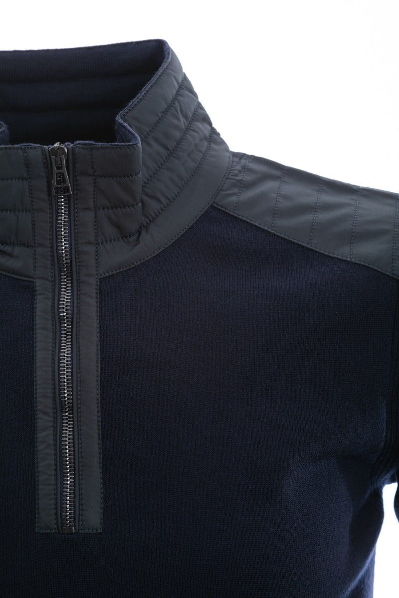 Belstaff Kilmington Knitwear in Washed Navy Detailing