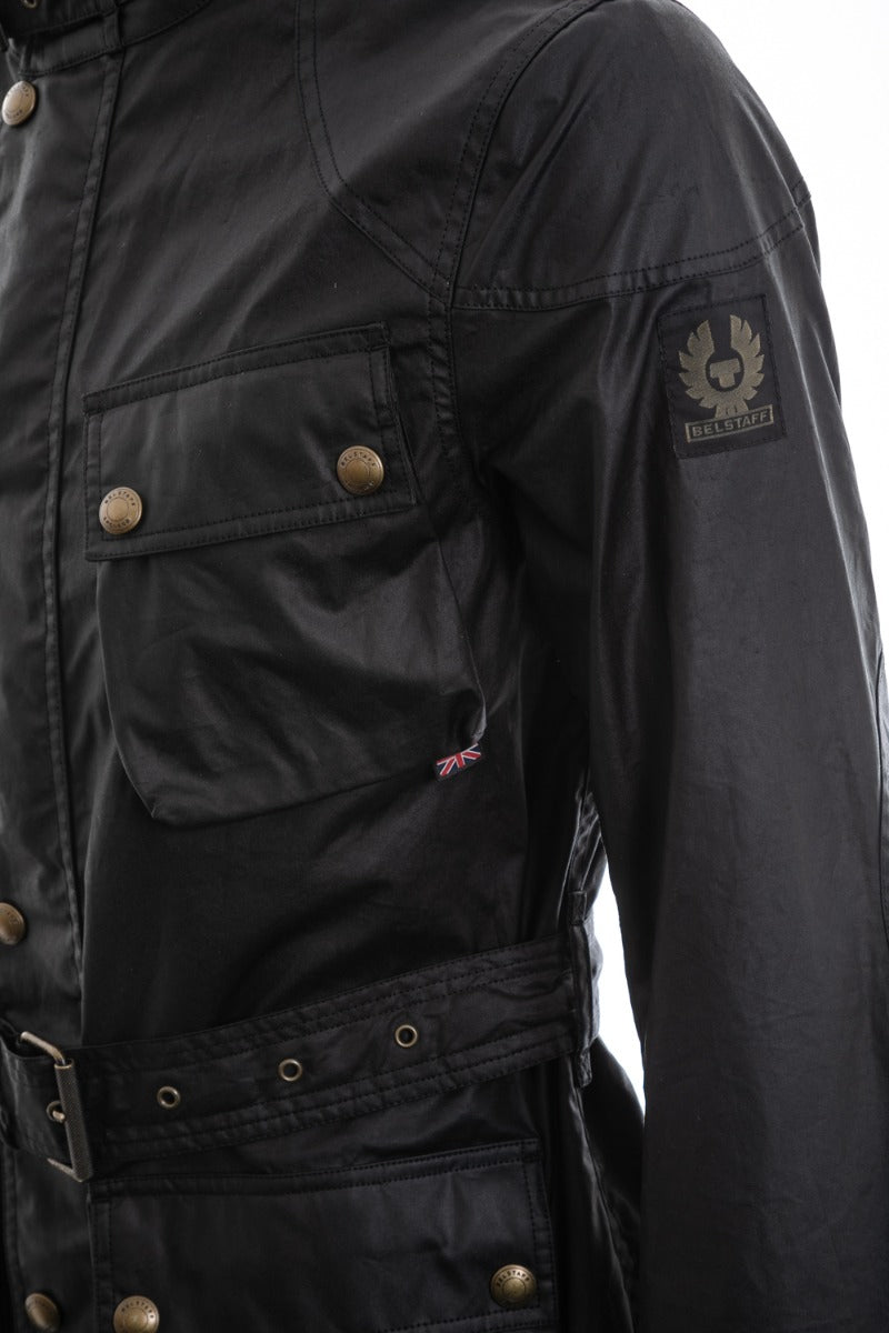 Belstaff Trialmaster Jacket in Black Logo 2