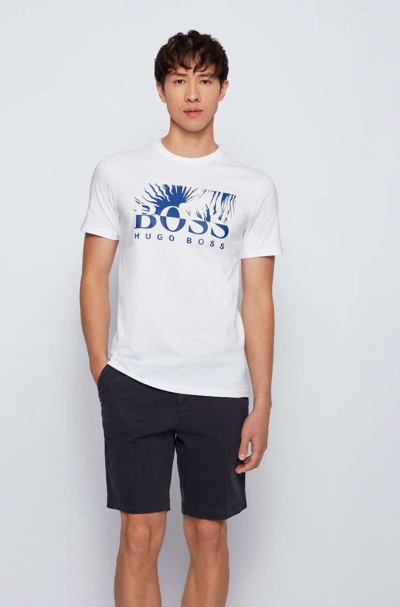 BOSS Teally T Shirt in White Model 1 