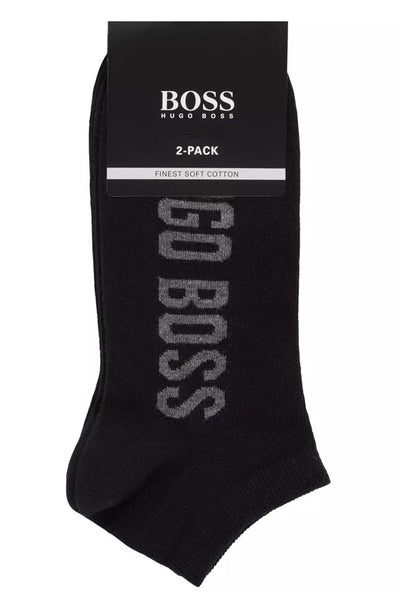 BOSS 2 Pack AS Logo Sock in Black