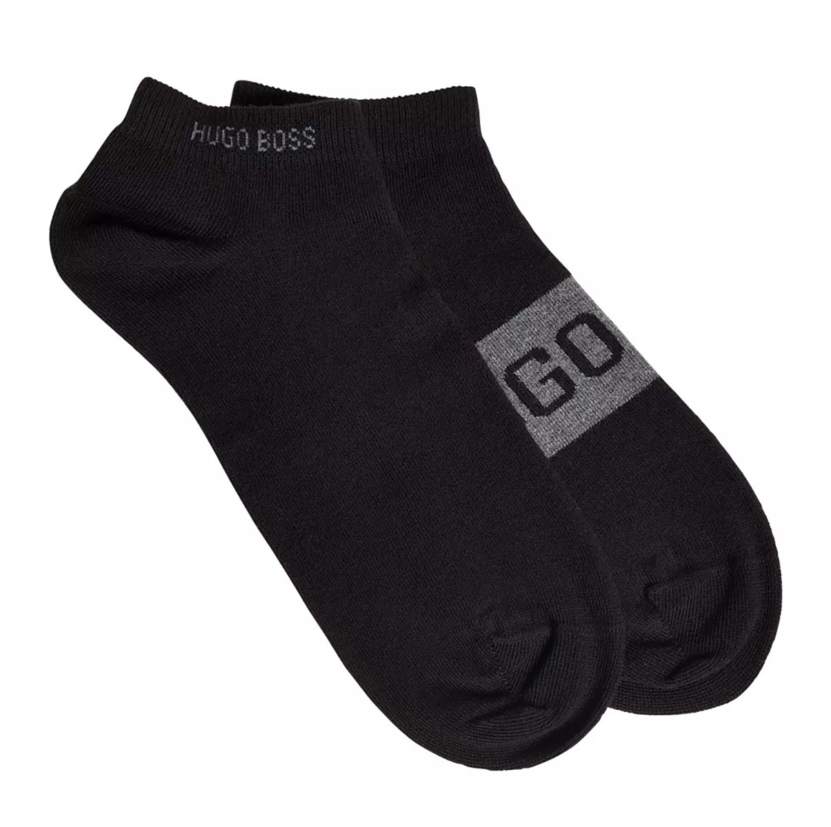 BOSS 2 Pack AS Logo Ankle Sock in Black