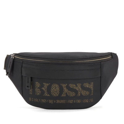 BOSS Magnified_Bumbag in Black & Gold