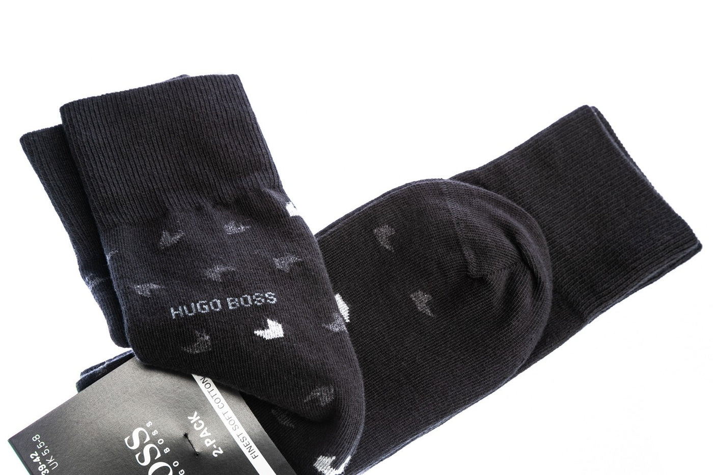 BOSS 2 Pack RS All Over Sock in Black