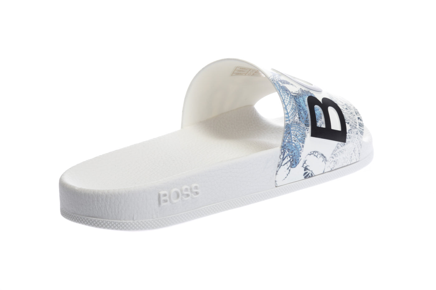 BOSS Bay_Slid_BT Slide in White Heel