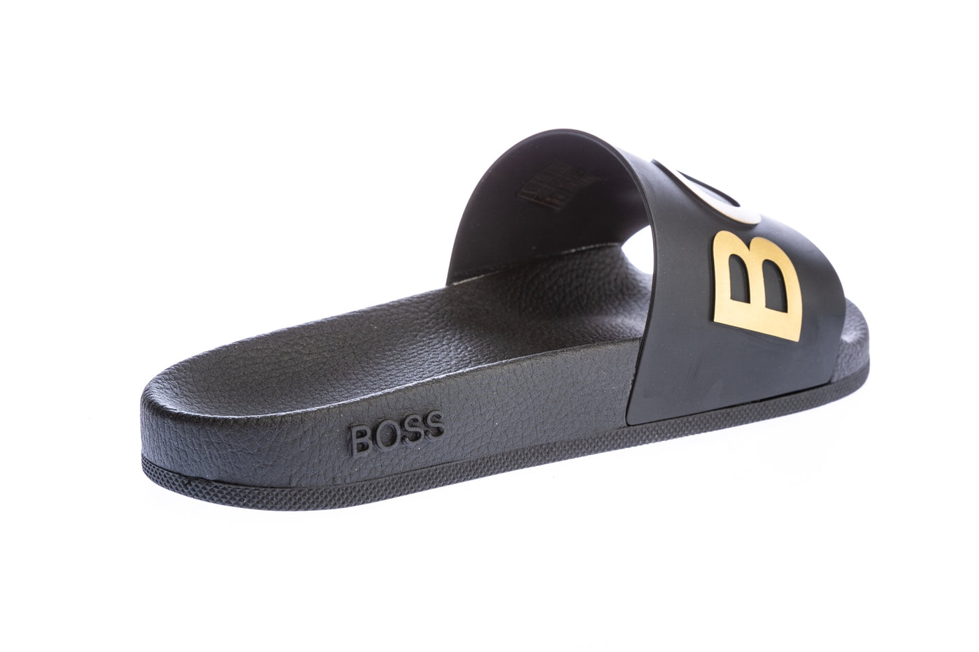 BOSS Bay_Slid Slide in Black & Gold