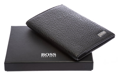 BOSS Crosstown Passport Holder in Black
