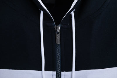 BOSS Fashion Jacket Hood in Navy Zip