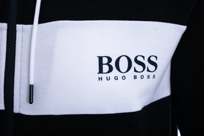 BOSS Fashion Jacket Hood in Navy Logo