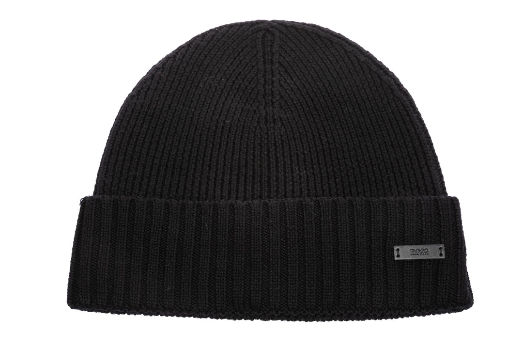 BOSS Fati Beanie Hat in Black BOSS Norton Barrie