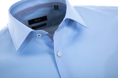 Boss Gelson Shirt in Sky Blue Collar