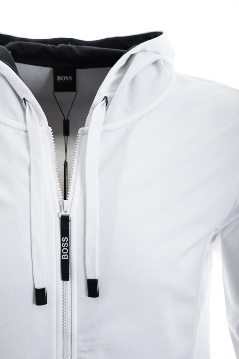 BOSS Heritage Jacket H Sweat Top in White Zip