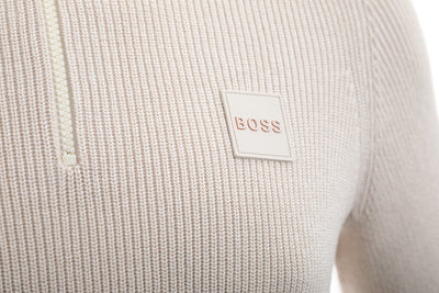 BOSS Knorsey Knitwear in Open White