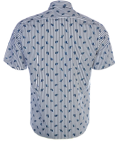 BOSS Luka 2F Short Sleeve Shirt in White Floral