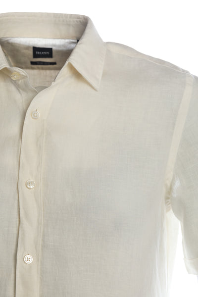 BOSS Luka Short Sleeve Shirt in Off White