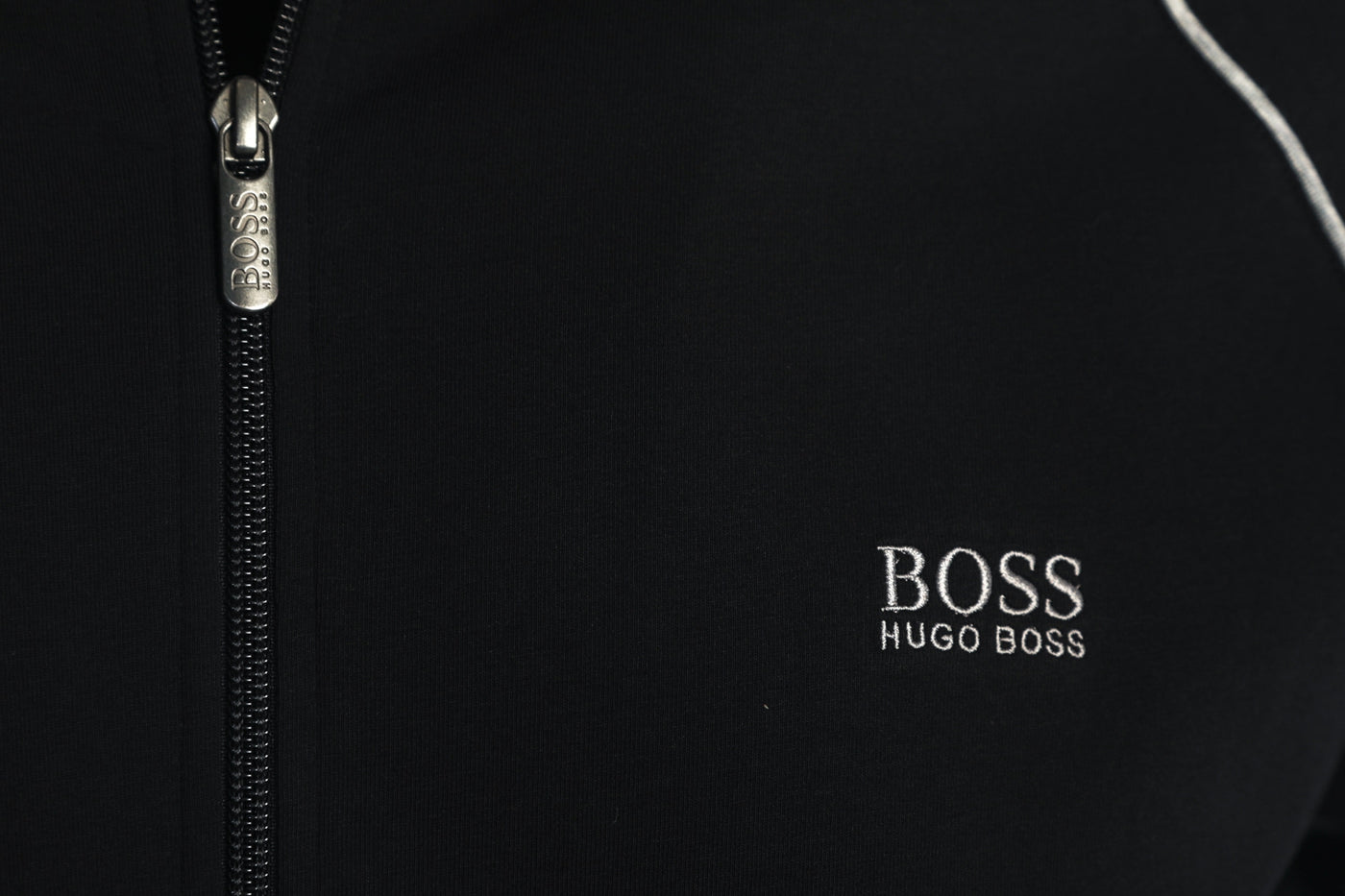 BOSS Mix & Match Jacket Z Sweat Top in Black & Grey
