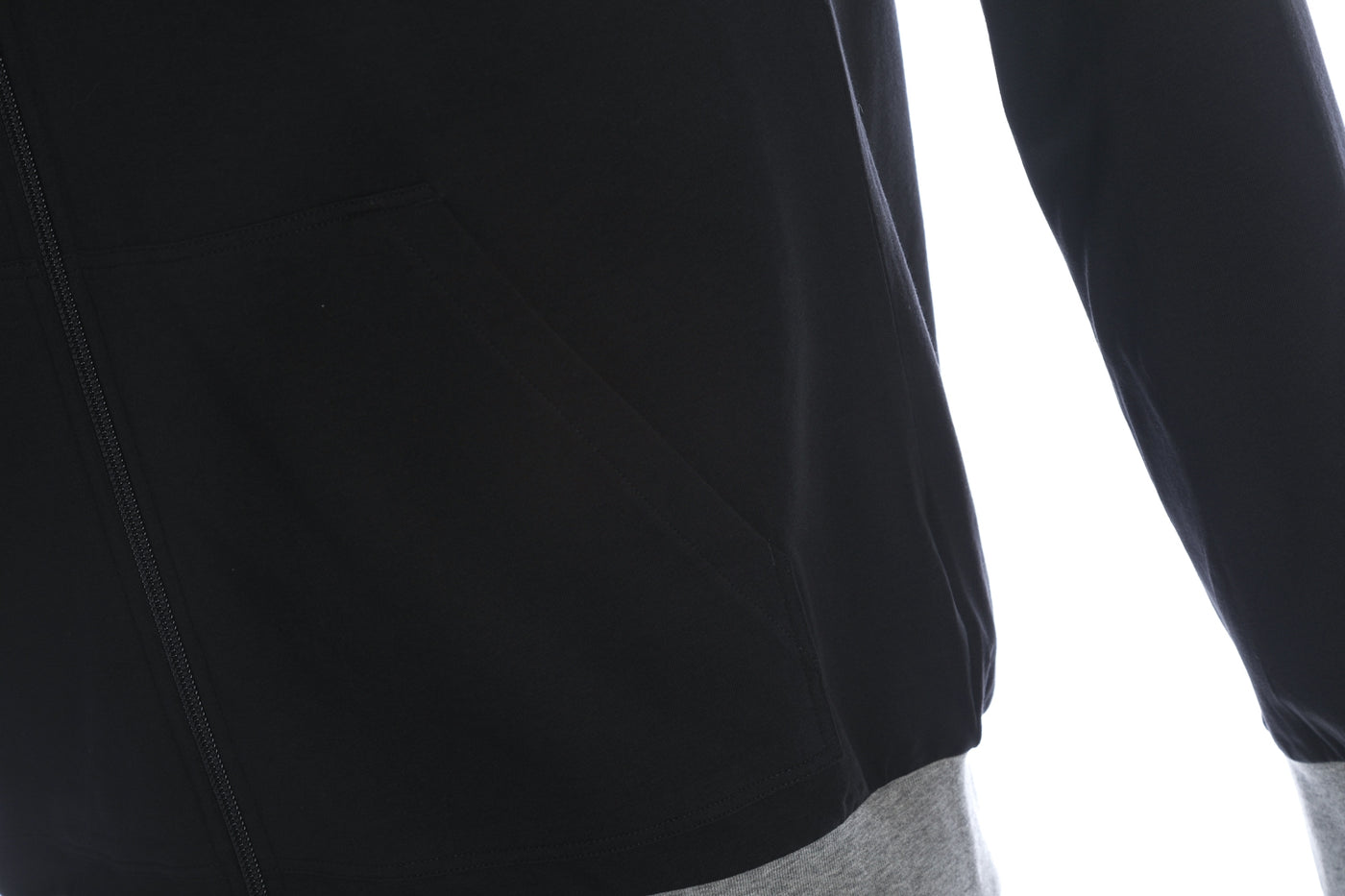 BOSS Mix & Match Jacket Z Sweat Top in Black & Grey
