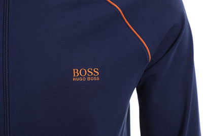 BOSS Mix & Match Jacket Z Hooded Sweatshirt in Blue & Orange