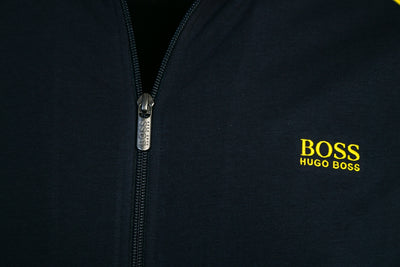 BOSS Mix & Match Jacket Z Sweat Top in Navy & Yellow