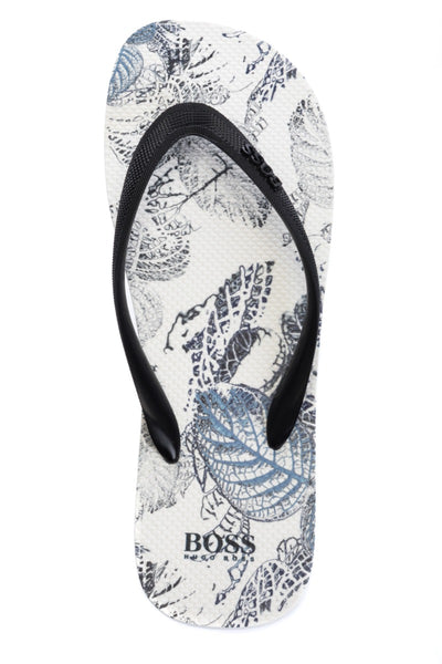 BOSS Pacific_THNG_BT Flip Flop in White Birdseye