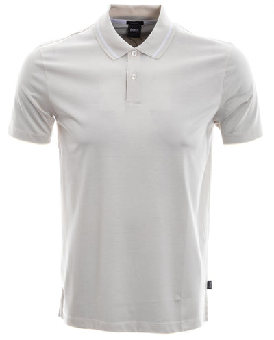 BOSS Parlay 124 Polo Shirt in Off White Main