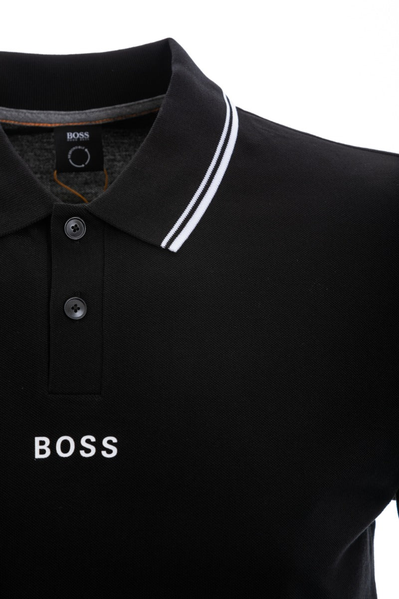 BOSS Pchup 1 Polo Shirt in Black Chest