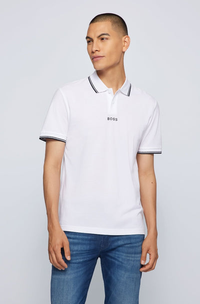 BOSS TChup 1 T Shirt in White Model 1