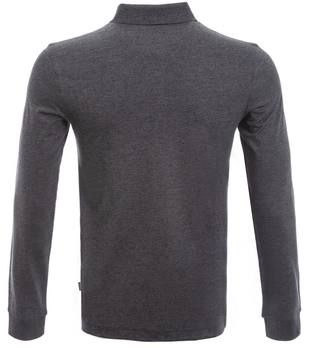 BOSS Pleins 15 Long Sleeve Polo Shirt in Black Back
