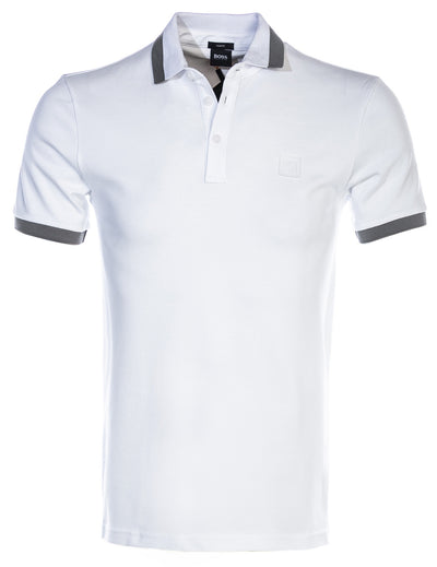 BOSS Ptrans Polo Shirt in White