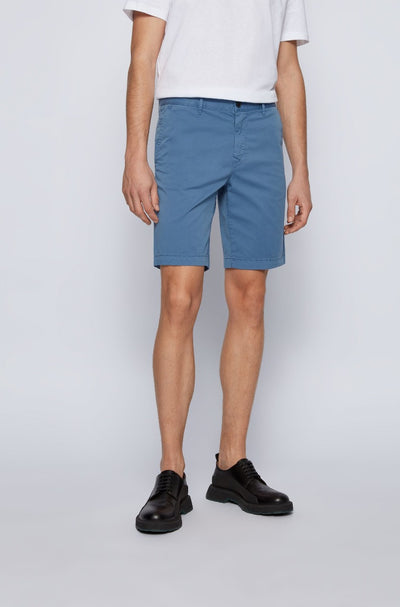 BOSS Schino-Slim-Shorts 2 Short in Airforce Blue Model 1 