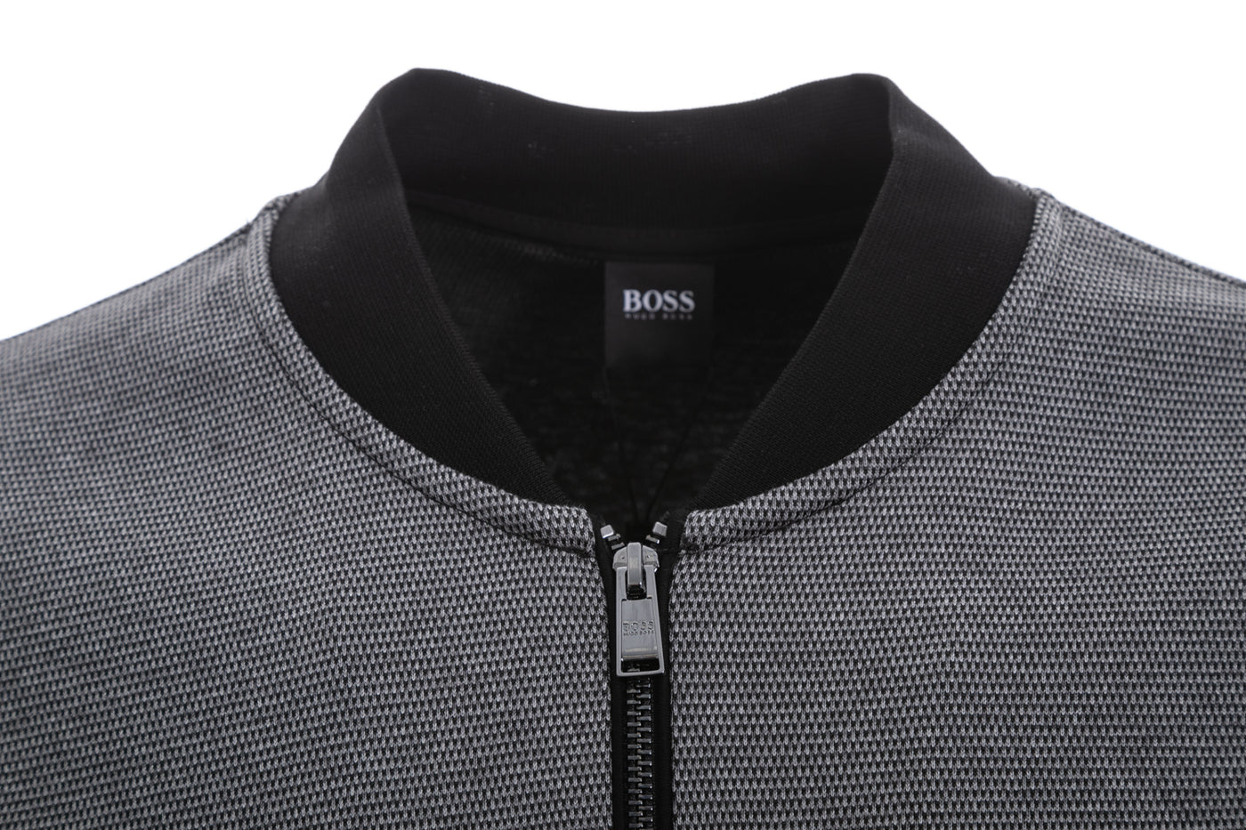 BOSS Skiles 40 Sweat Top in Black Collar