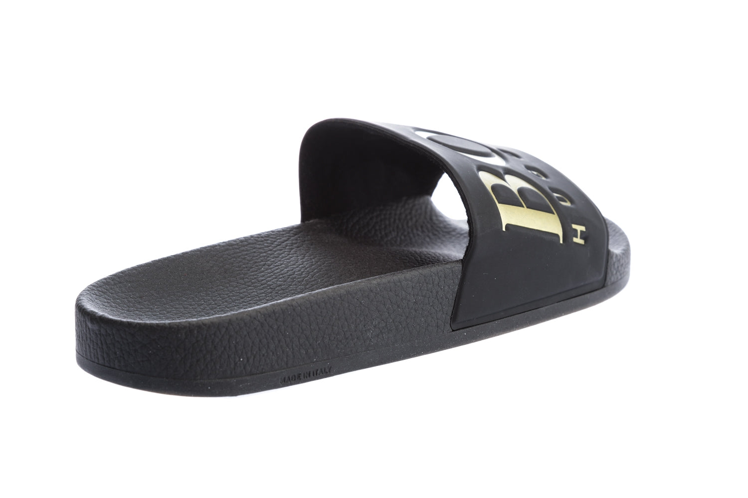 BOSS Solar Slid Logo Slides in Black Gold I BOSS I Norton Barrie