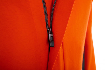 BOSS Sweat 1 Sweat Top in Grey & Orange Zip