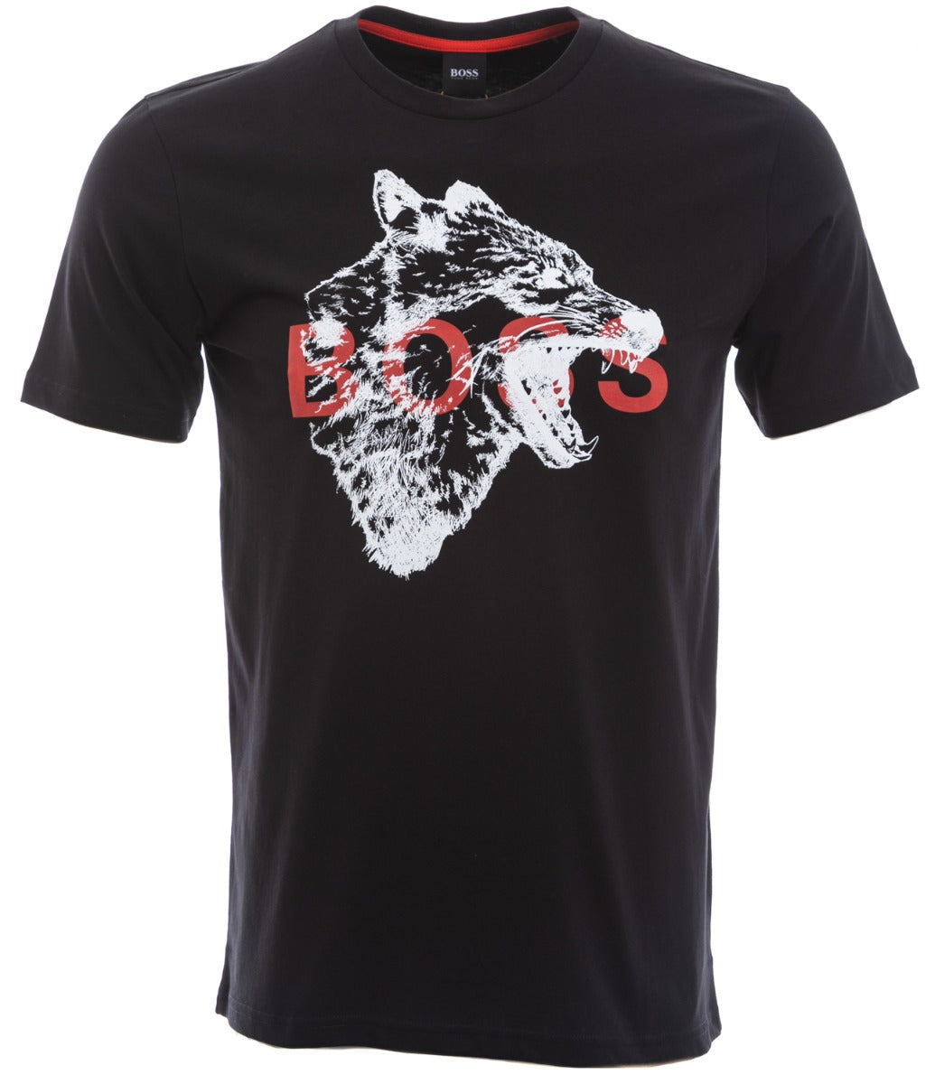 BOSS Tdraw T-Shirt in Black Wolf 