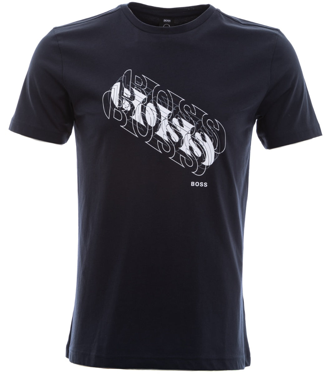 BOSS Tee 3 T Shirt in Navy Main
