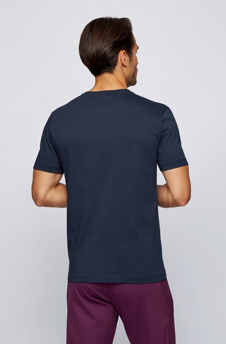 BOSS Tee 3 T Shirt in Navy Model 2