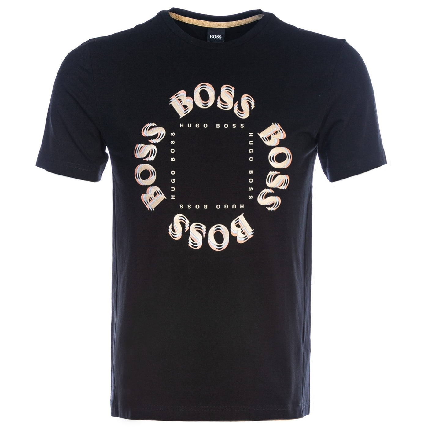 BOSS Tee 5 T Shirt in Black & Gold