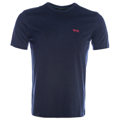 BOSS Tee T shirt in Navy With Red Logo