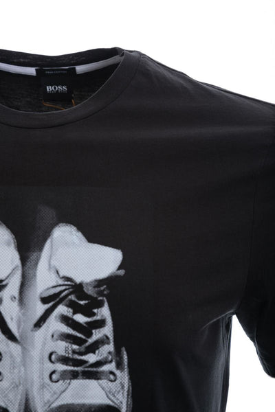 BOSS Tninetees T-Shirt in Black Shoulder