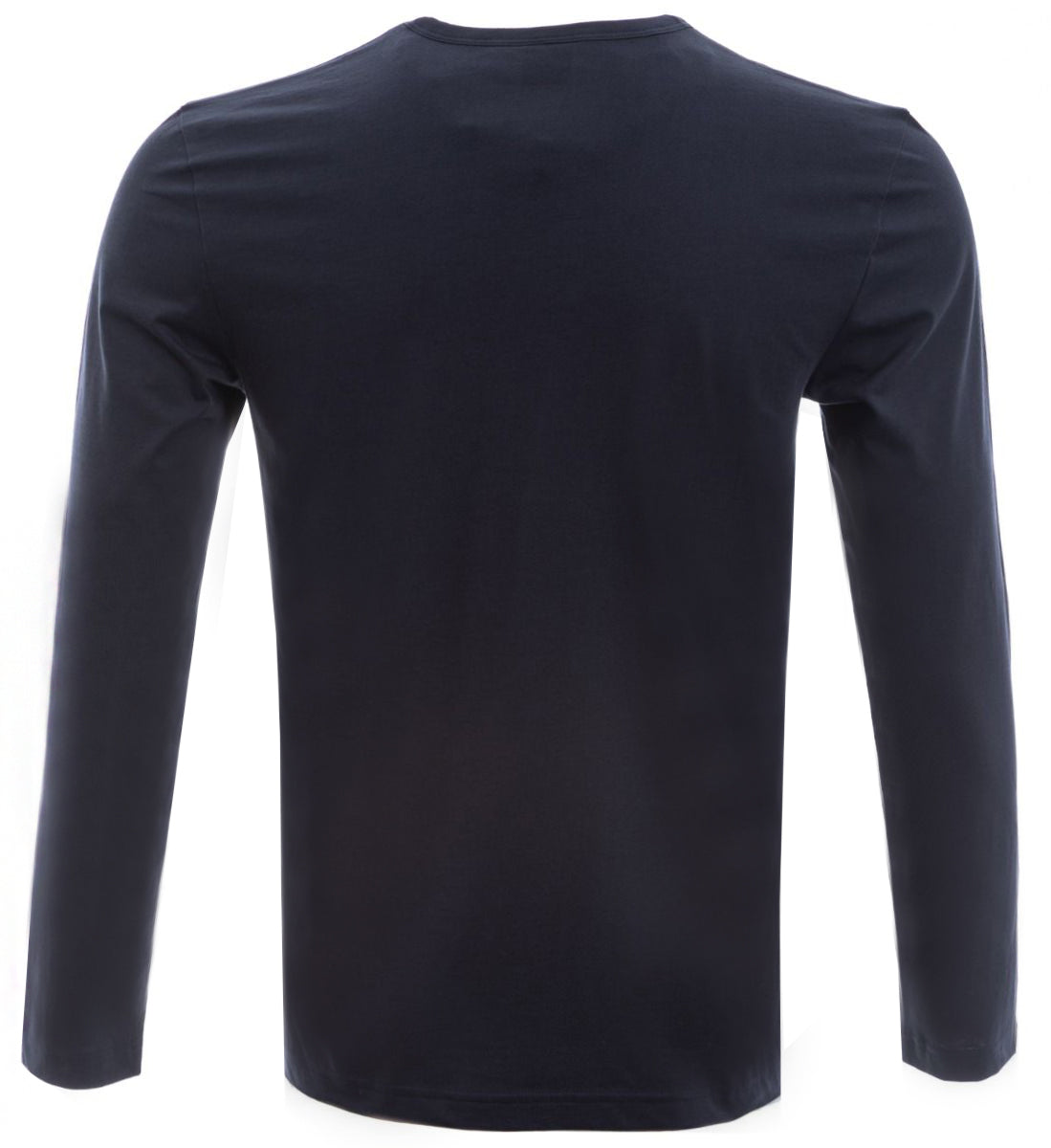 BOSS Togn Curved Long Sleeve T Shirt in Navy Back