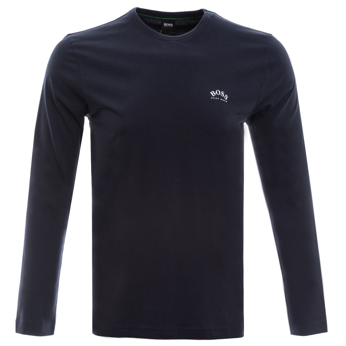 BOSS Togn Curved Long Sleeve T Shirt in Navy Main